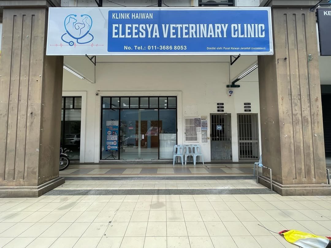 Storefront of Eleesya Veterinary Clinic in Alam Damai, Cheras